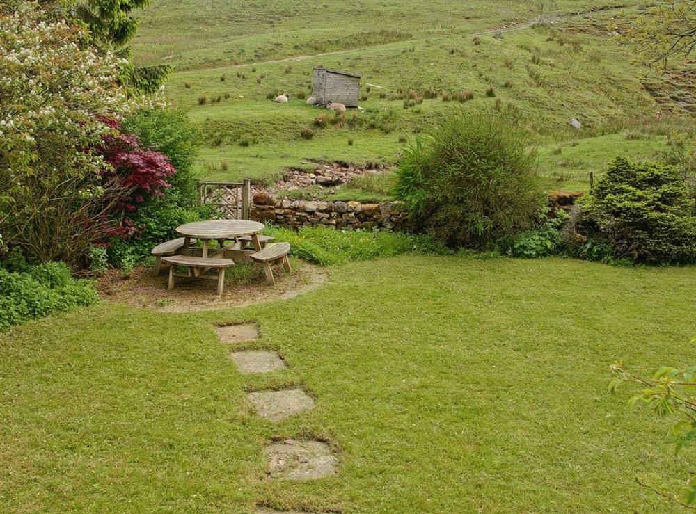 Garden at Elm Cottage in Oughtershaw, near Hawes, North Yorkshire