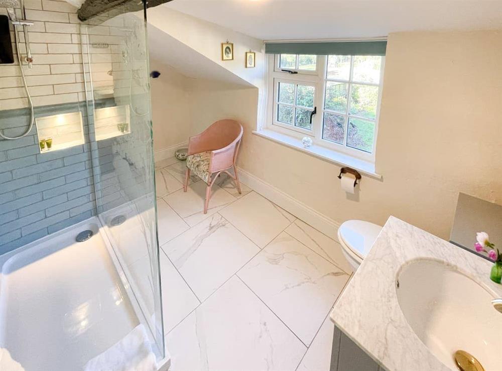 Shower room at Elm Cottage in Thornton-le-Moor, near Northallerton, North Yorkshire