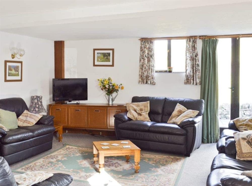 Living room at Elm Cottage in Waterhouses, Nr Ashbourne, Staffordshire