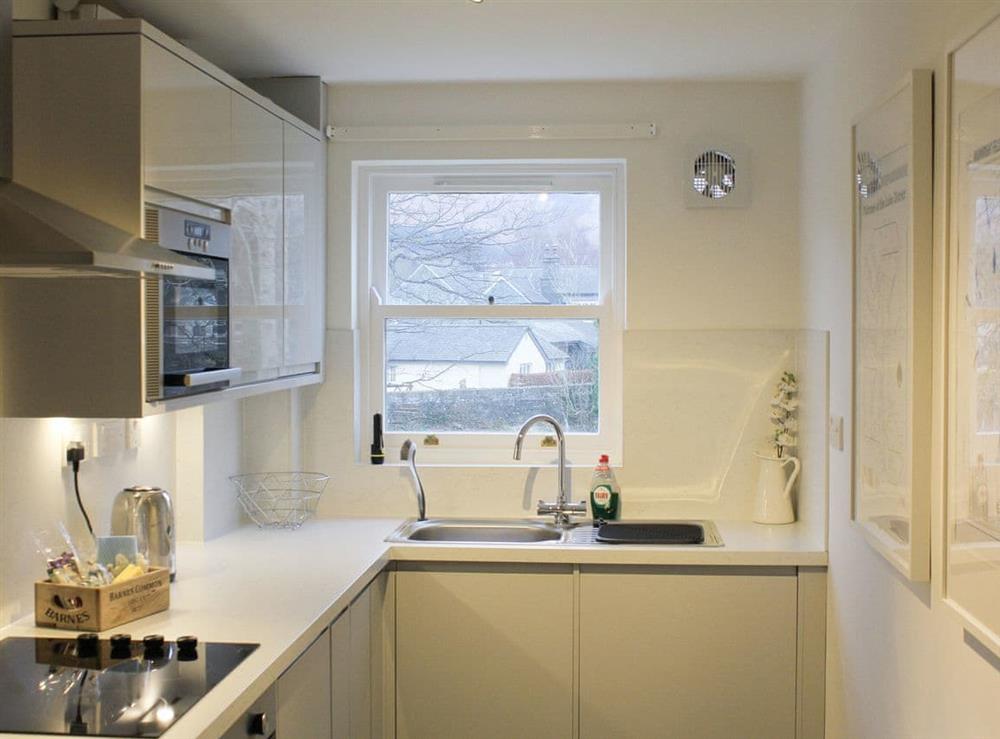 Well-equipped fitted kitchen at Elm Court in Keswick, Cumbria