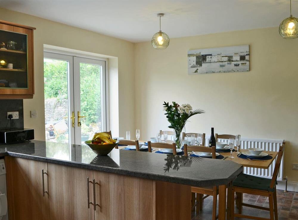 Spacious kitchen/dining room with French doors to patio (photo 2) at Elm Croft in Falstone, near Bellingham, Northumberland