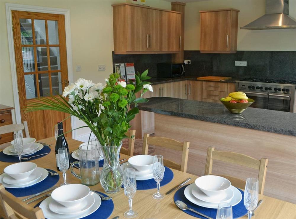 Spacious kitchen/dining room with French doors to patio (photo 3) at Elm Croft in Falstone, near Bellingham, Northumberland