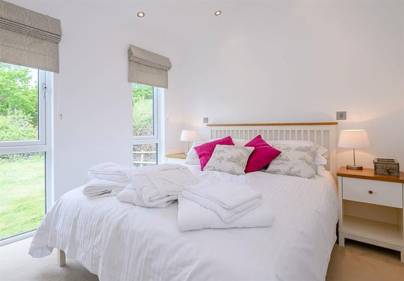 Double bedroom in the Tuscany 4 at Elm Farm Country Park in Thorpe-Le-Soken, Essex