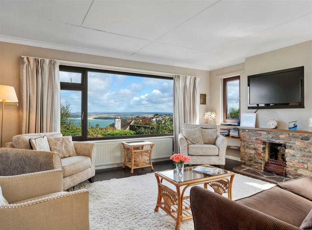Living area at Elm House in Carbis Bay, Cornwall