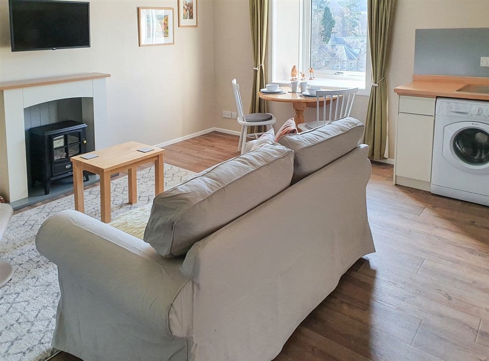Open plan living space at Elmwood East in Pitlochry, Perthshire