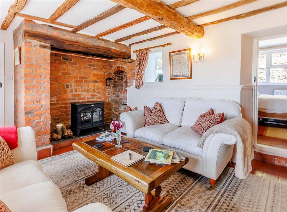 Living room at Elsies Cottage in Pontsford, near Shrewsbury, Shropshire