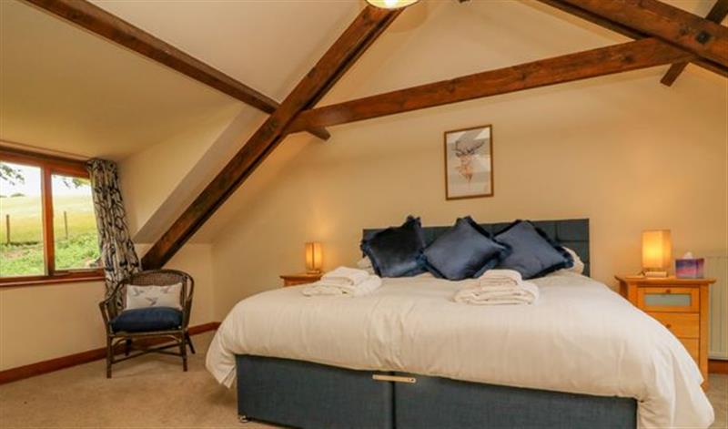 One of the bedrooms at Elsworthy Farm Cottage, Wootton Courtenay