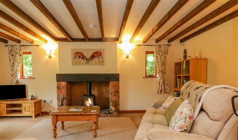 The living area at Elsworthy Farm Cottage, Wootton Courtenay