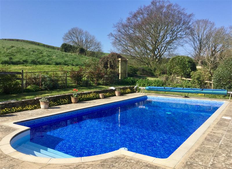 There is a pool at Elworth Farmhouse Cottage, Elworth near Abbotsbury