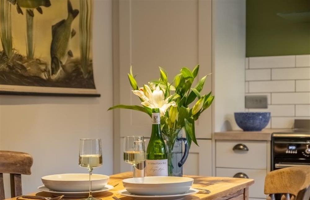 Ground floor: A table for two at Ember Cottage, Litcham near Kings Lynn
