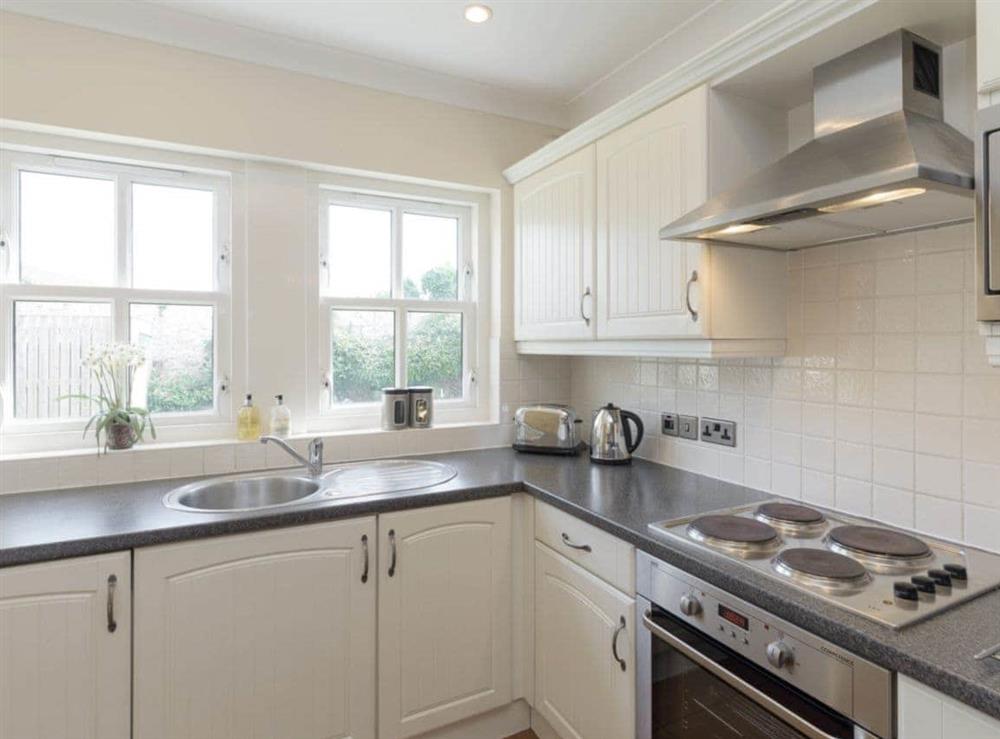 Well-equipped fitted kitchen at Embleton Cottage in Beadnell, Northumberland