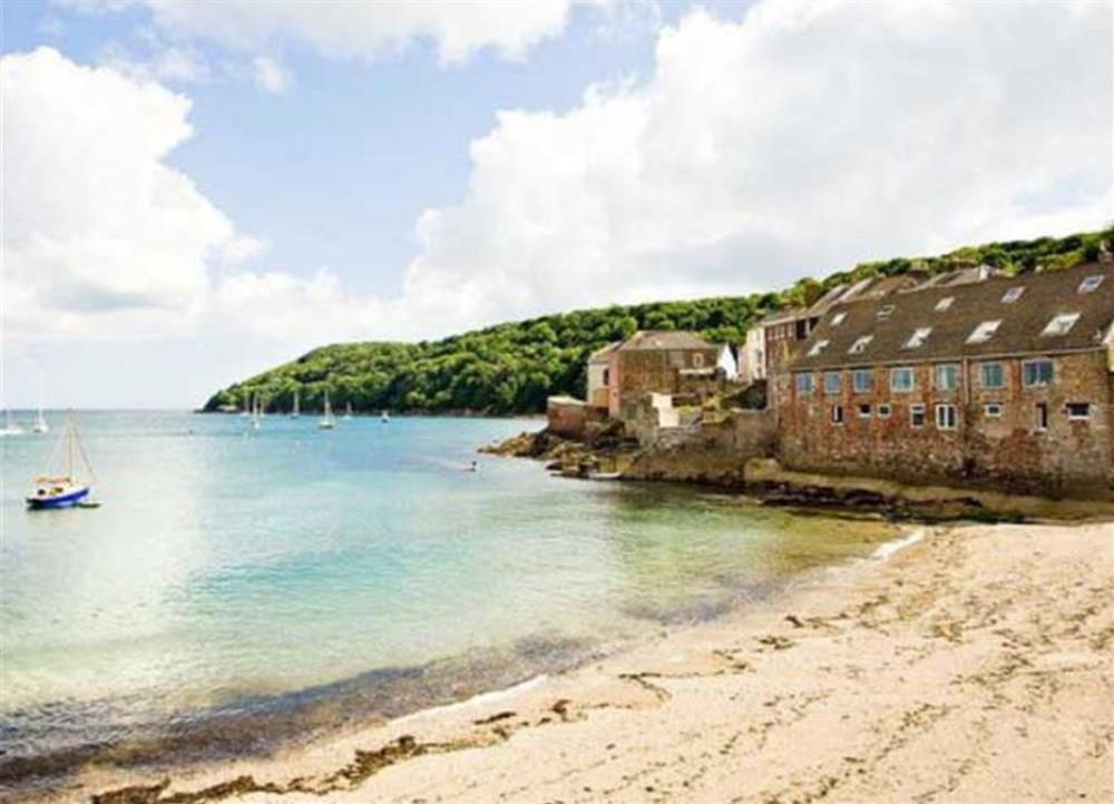 View of cottage from beach at Emelle in Cawsand
