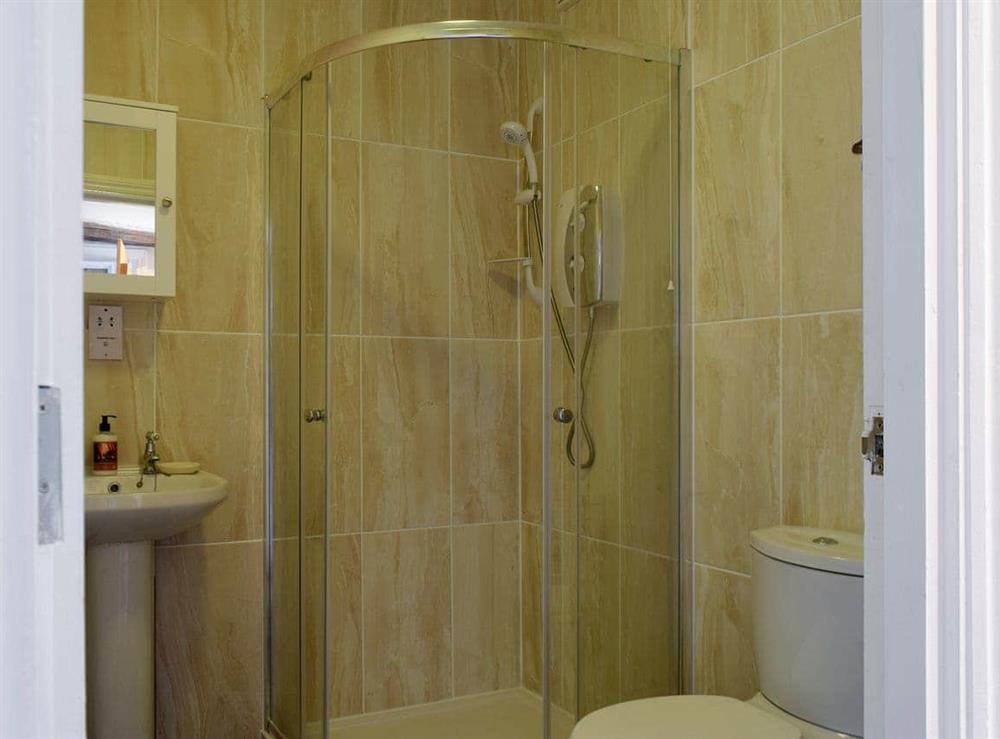 Shower room with corner cubicle at Emilys Nook in Ireby, near Keswick,  Bassenthwaite Lake Area., Cumbria