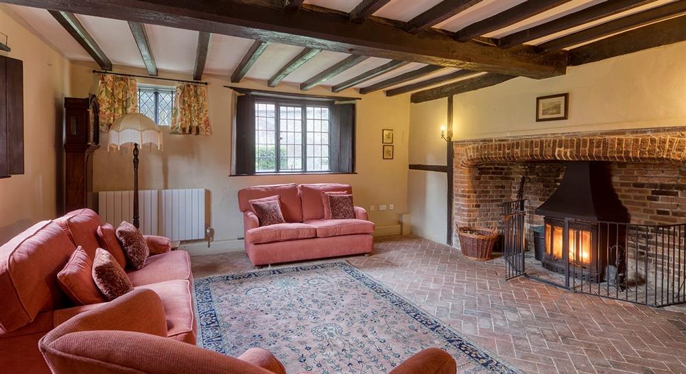 The seond sitting room at Emley Farmhouse in Godalming, Surrey