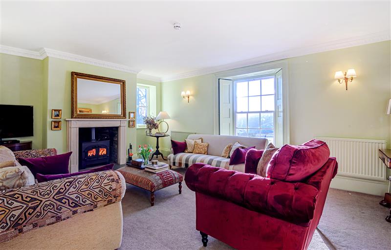 Relax in the living area at Emmetts Grange House, Simonsbath