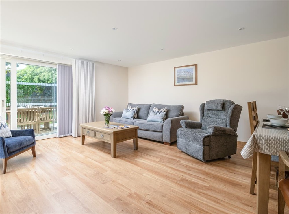 Living room at Emsdorf Lodge in Lundin Links, Fife