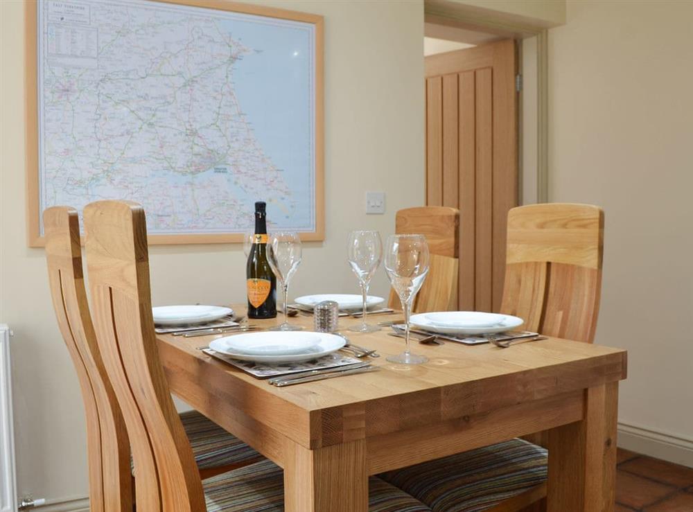 Delightful dining area at End Cottage in Tibthorpe, near Driffield, North Humberside