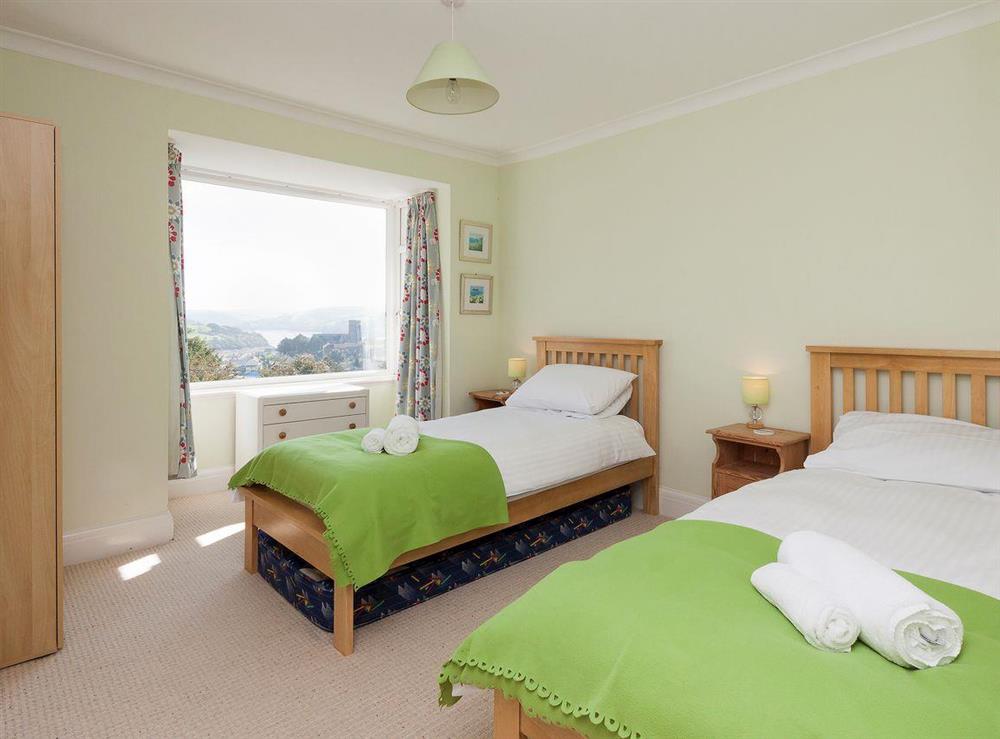Twin bedroom at End House in Coronation/Forster, Devon