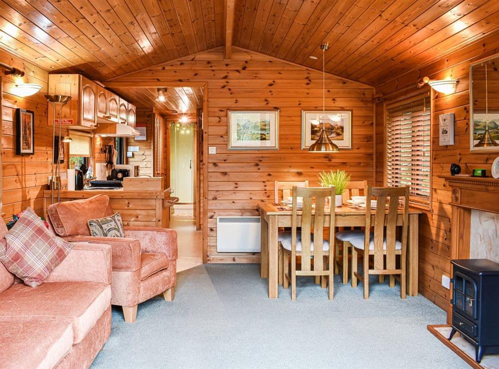 Open plan living space at Ennerdale Lodge in Keswick, Cumbria