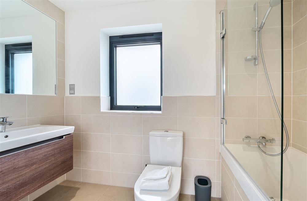 The family bathroom, located on the first floor at Equinox, Dorchester