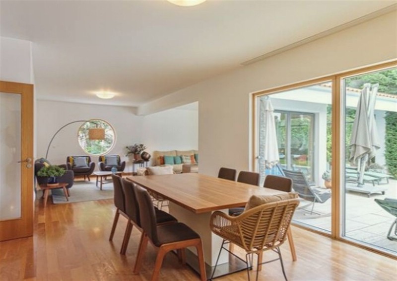 Dining room at Equinox: Elegant house with a swimming pool, Cornwall