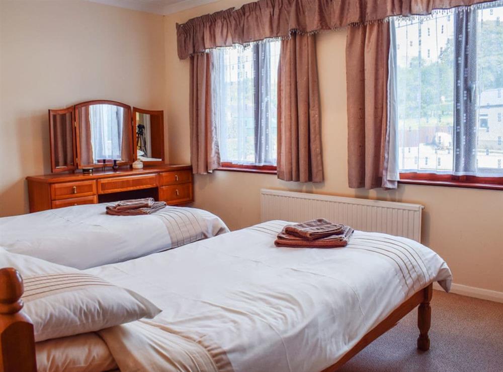 Twin bedroom with great views at Erwlon in Pontsian, near Llandysul, Dyfed