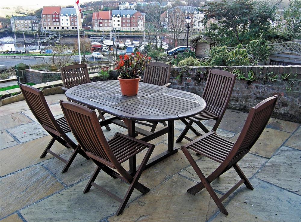 Sitting-out-area at Esk View in Whitby, Yorkshire Coast & Wolds
