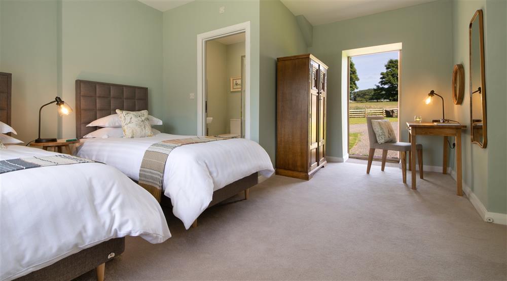 The twin bedroom at Eskeleth in Morpeth, Northumberland