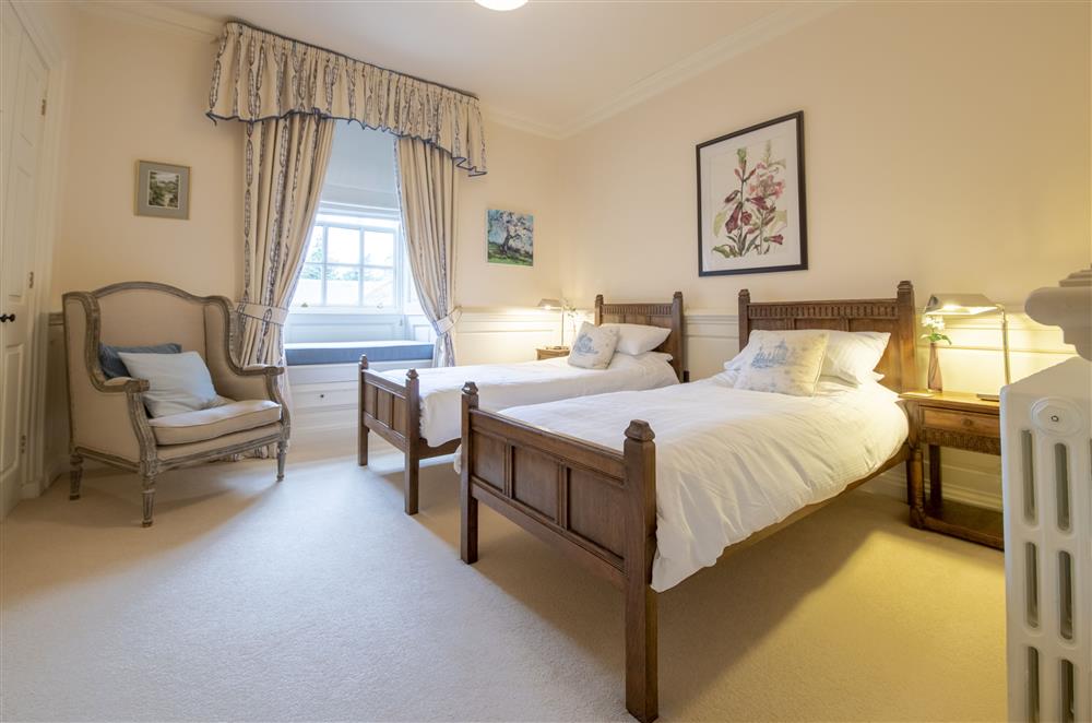 Bedroom four enjoys views of the grounds at Eslington East Wing, Alnwick