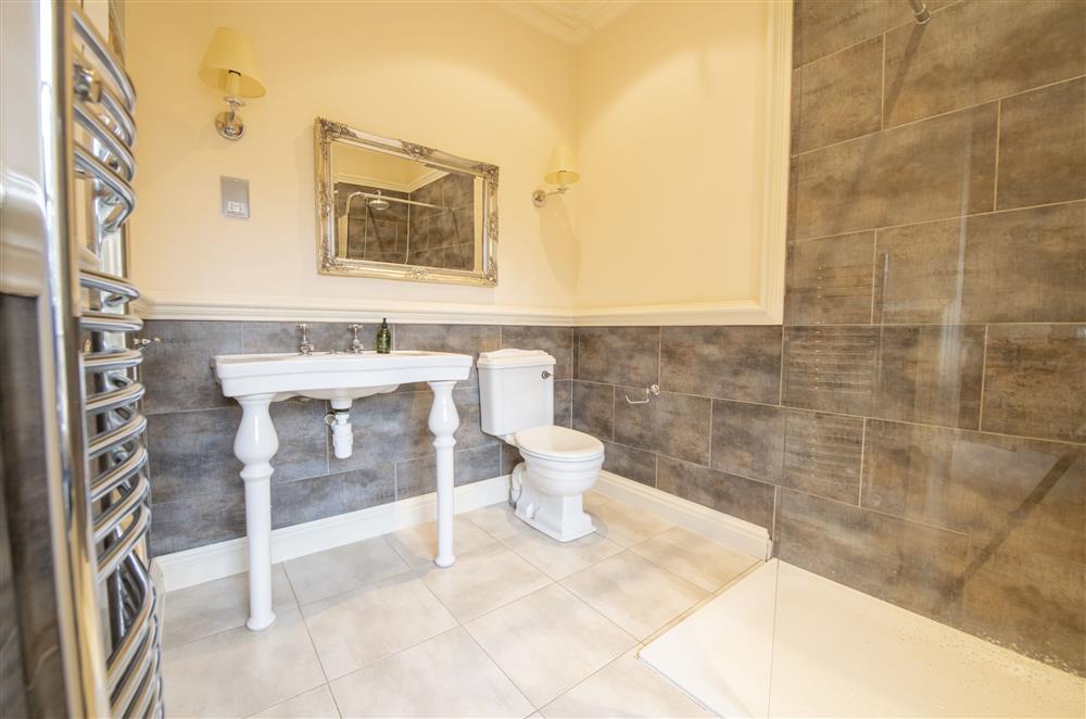 En-suite shower room with walk-in shower at Eslington East Wing, Alnwick
