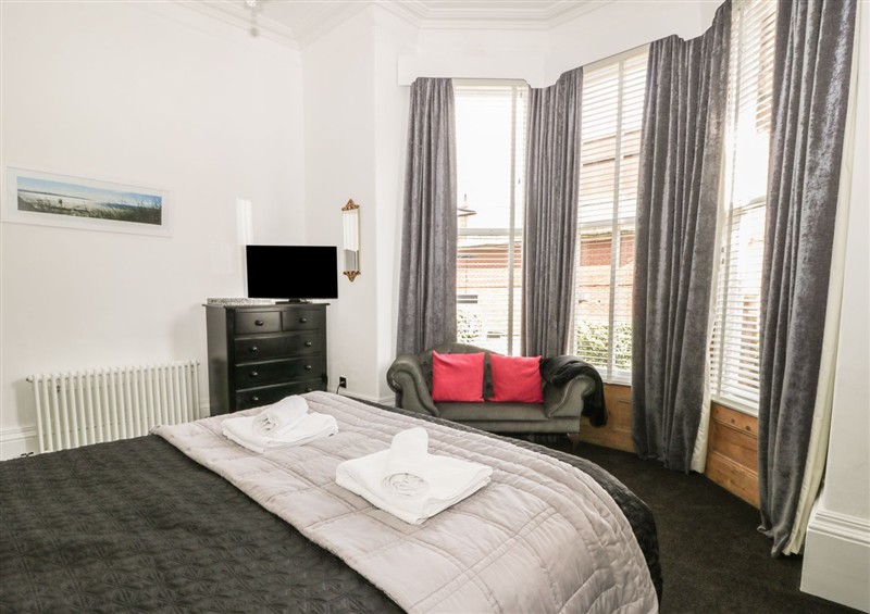 One of the bedrooms at Esplanade Gardens, Apartment 1, Scarborough