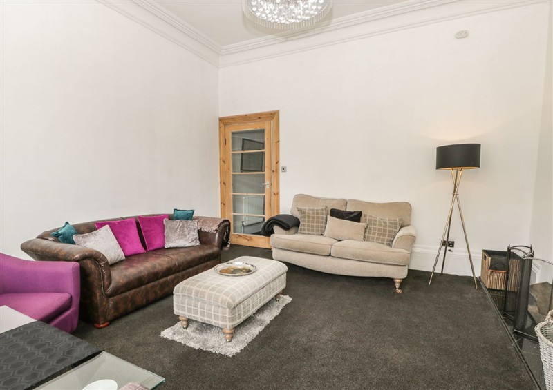 The living room at Esplanade Gardens, Apartment 1, Scarborough
