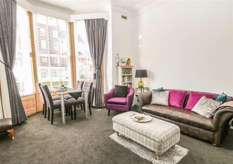 This is the living room at Esplanade Gardens, Apartment 1, Scarborough