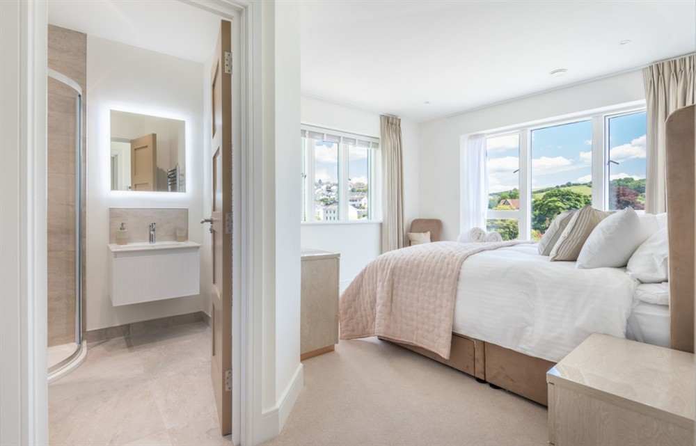 One of the bedrooms at Estuary Reach in Kingsbridge