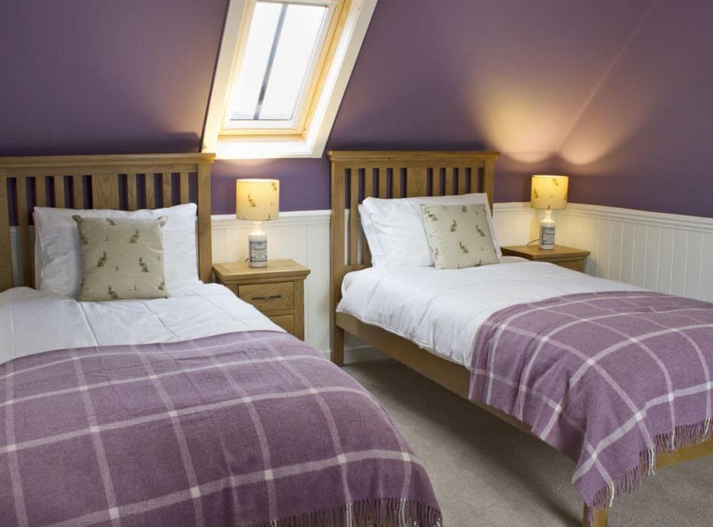 Charming twin bedroom at Ethels House in Armadale, near Bettyhill, Highlands, Caithness