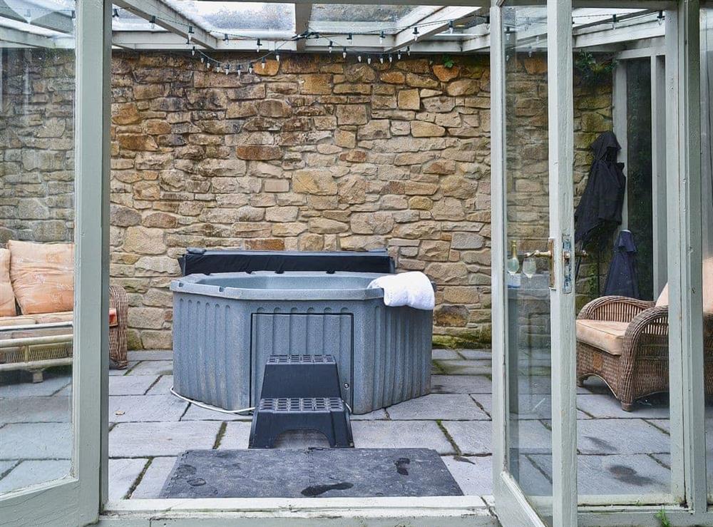 Relaxing hot tub at Etherley Dene Farm in Bishop Auckland., Durham