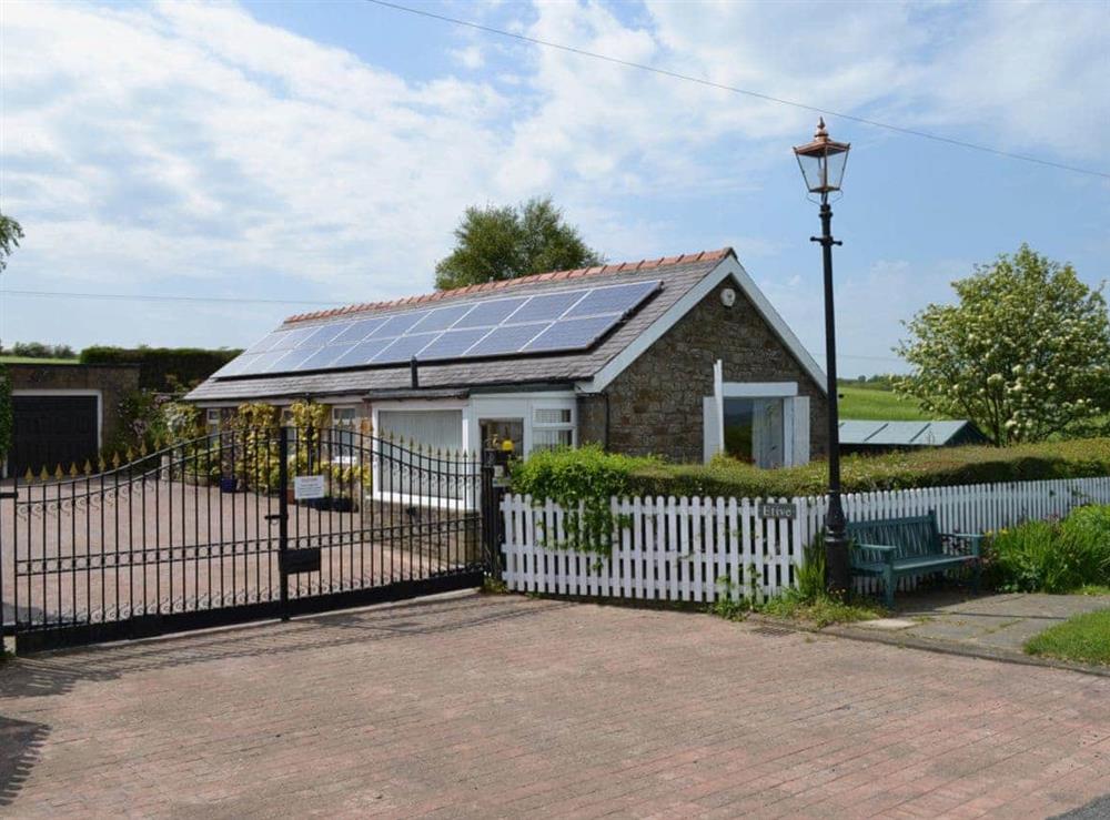 The property is safely located behind electric gates at Etive Cottage in Warenford, near Belford, Northumberland