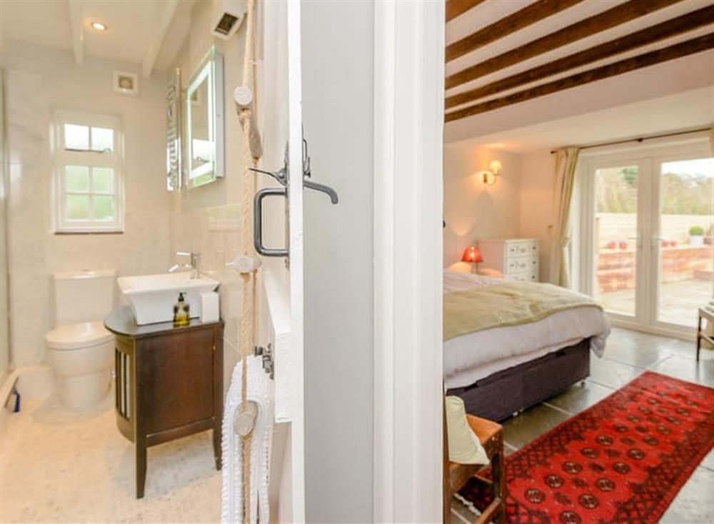 Bedroom and shower room at Eton Cottage in Farnham, Dorset