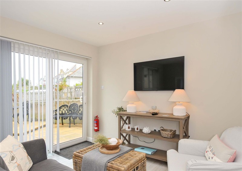The living room at Evelyn, Looe