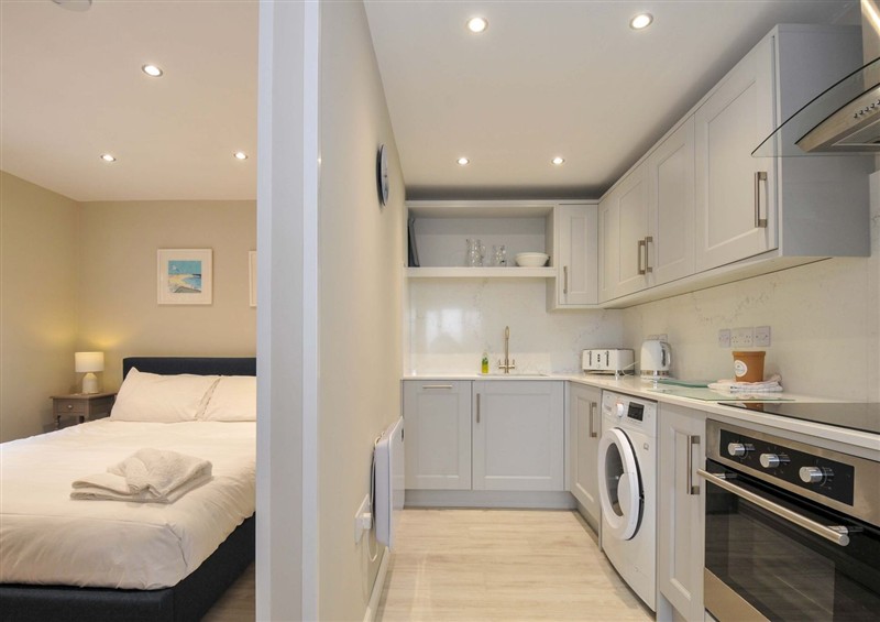 This is the bedroom at Evelyn, Looe
