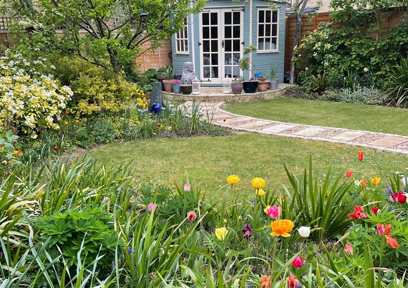 This is the garden (photo 3) at Evergreen, Broadway