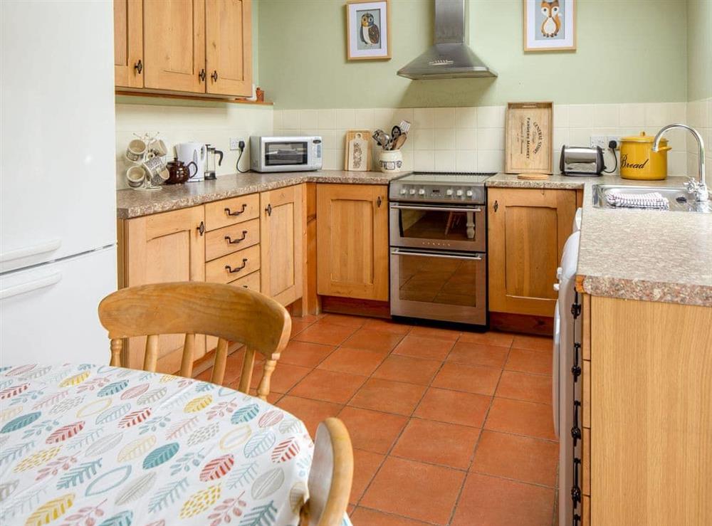 Well equipped kitchen/ dining room at Evergreen Cottage in Bettiscombe, Nr Lyme Regis, Dorset., Great Britain