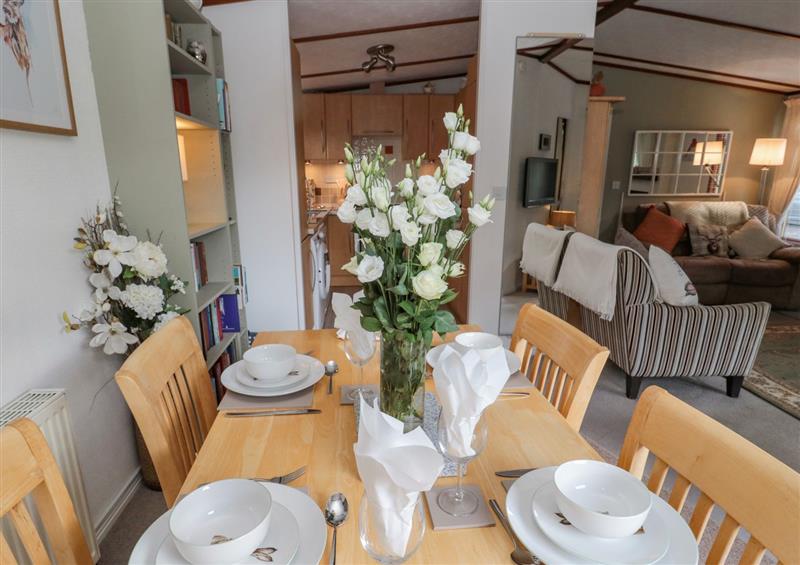 The dining room at Evergreen Lodge, Felmoor Holiday Park near Felton