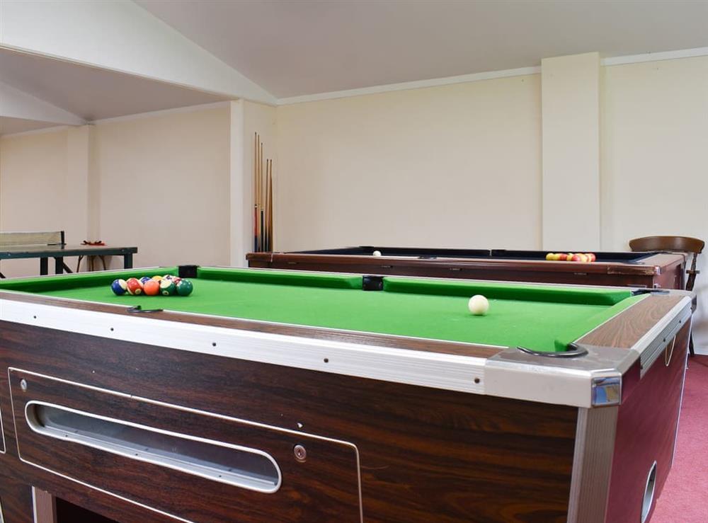 Shared games area on-site at Chestnut Lodge, 