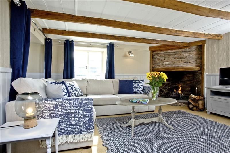 Living room at Evies Cottage, Brixham, Devon