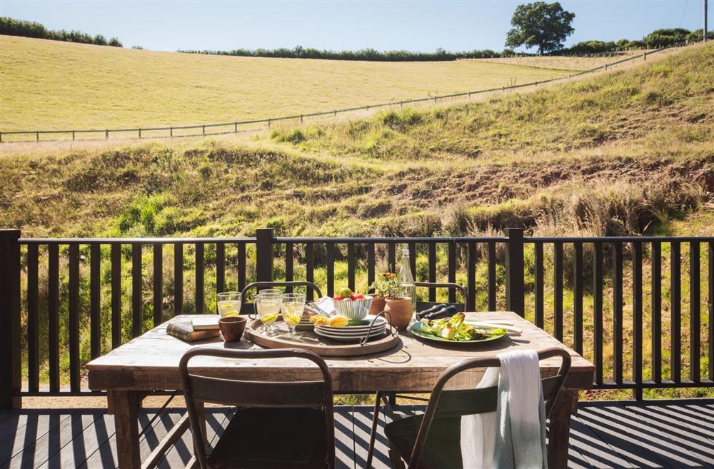 The outdoor dining table