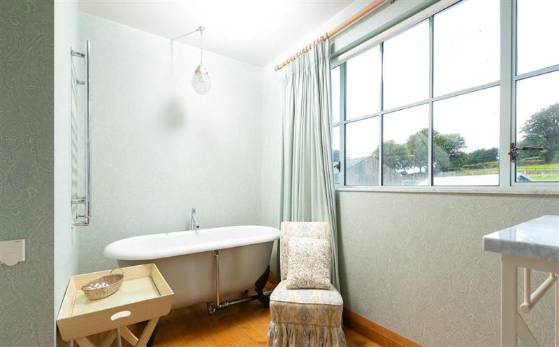 The bathroom at Exmoor Farmhouse, Withypool