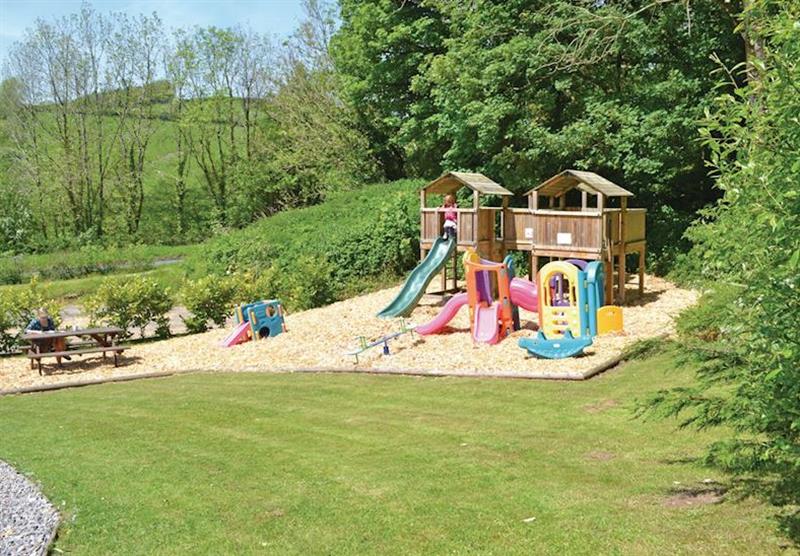 Children’s play area at Exmoor Gate in Somerset, South West of England