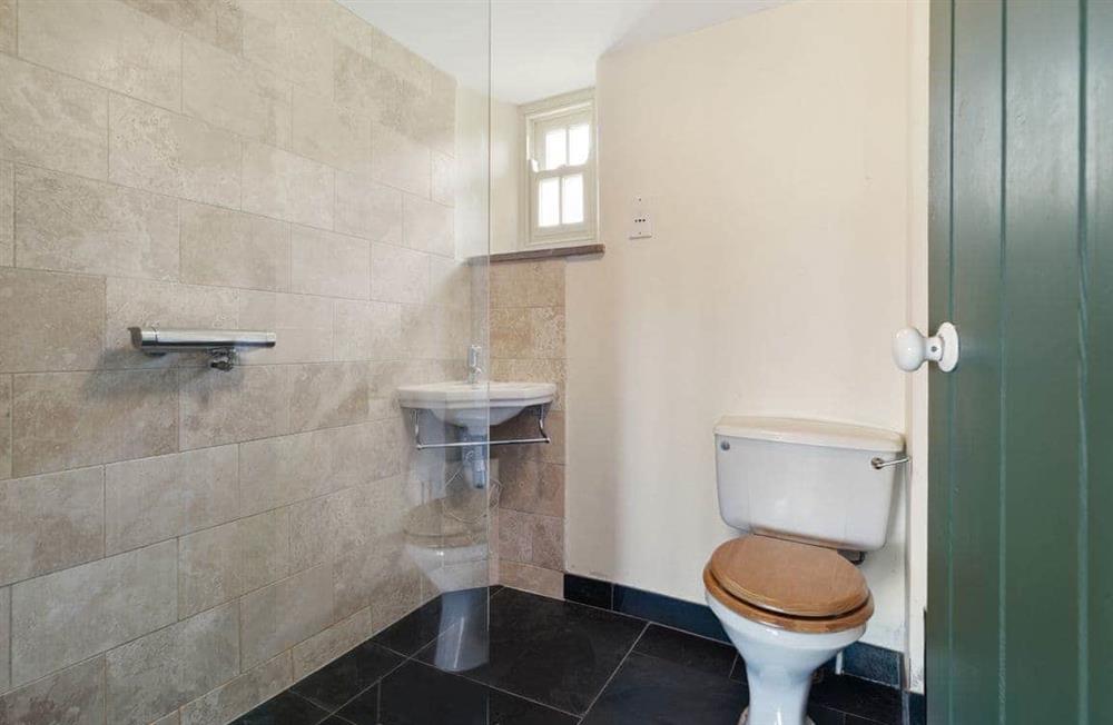 This is the bathroom at Fagwr Meredith in Dinas Cross, Pembrokeshire, Dyfed