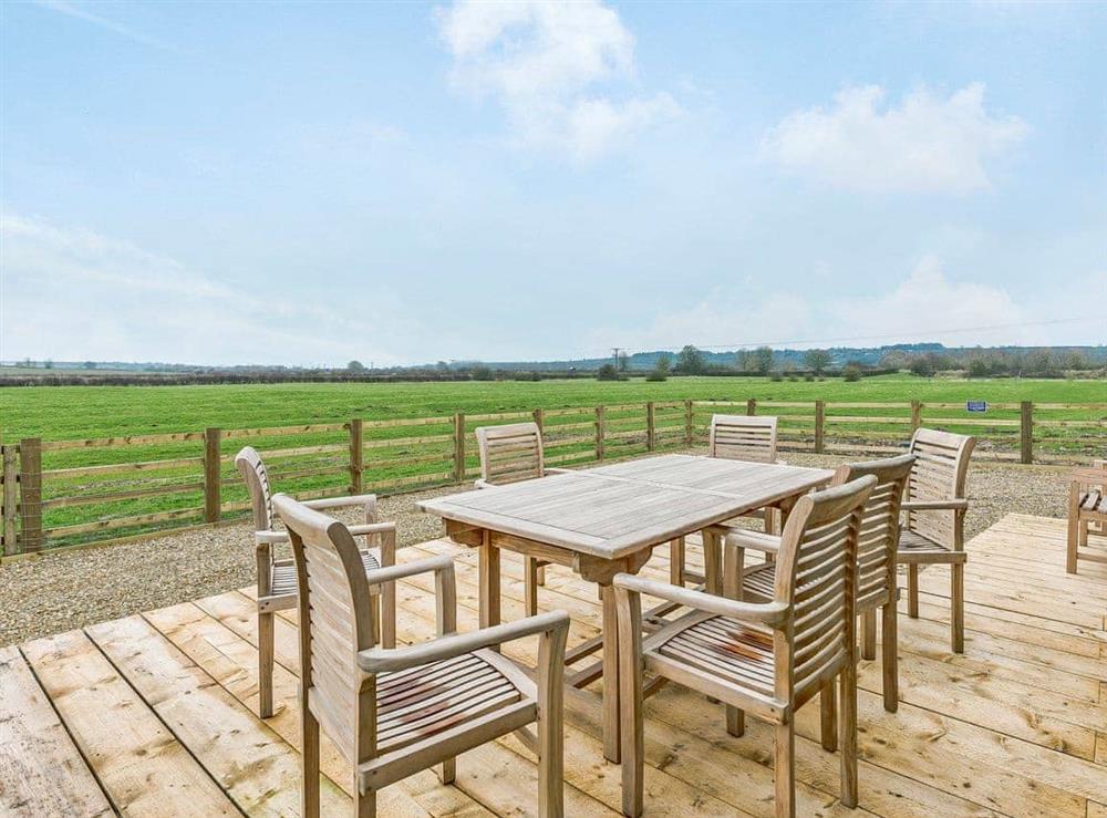 Inviting sitting-out-area with stunning views at Fairchilds Barn, 